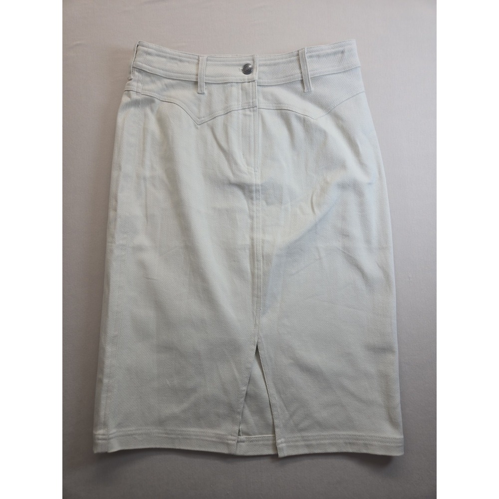 Ariat Rachel Skirt Cream Denim Western Midi Pencil Slit Size 4 NWT